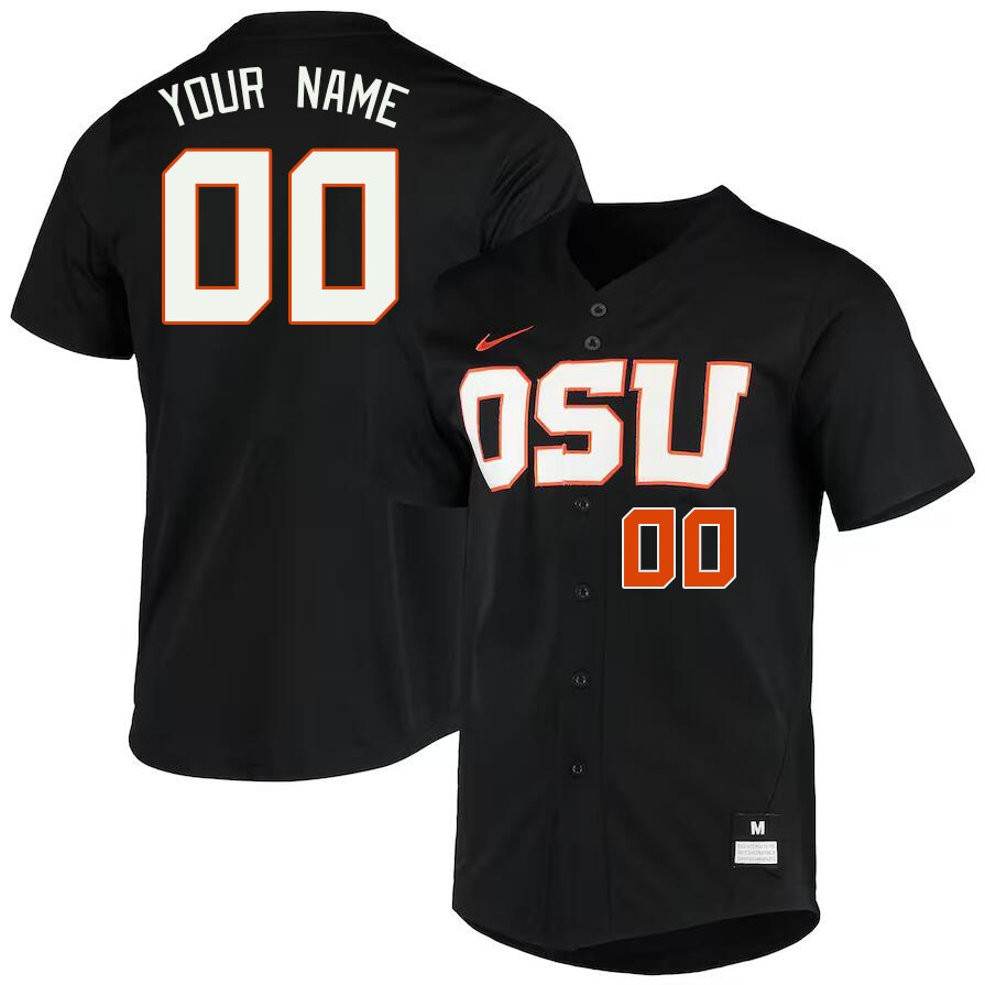 Custom Oregon State Beavers Name And Number College Baseball Jerseys Stitched-Black
